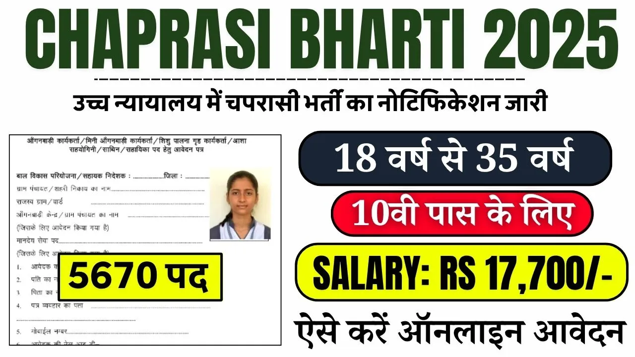 Chaprasi Bharti 2025