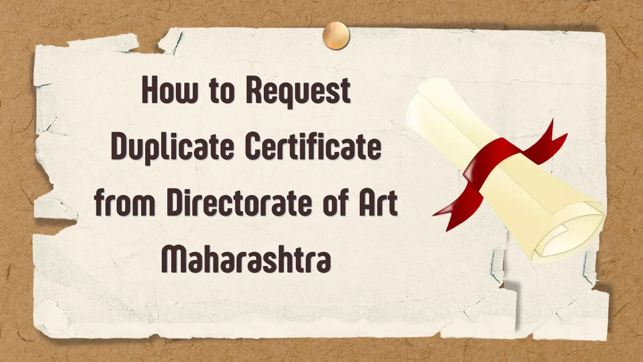 Duplicate Certificate from Directorate of Art Maharashtra