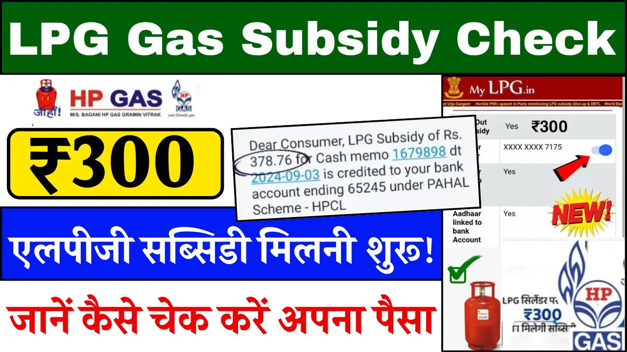 LPG Gas Subsidy Check
