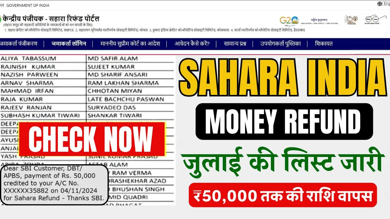Sahara India Money Refund